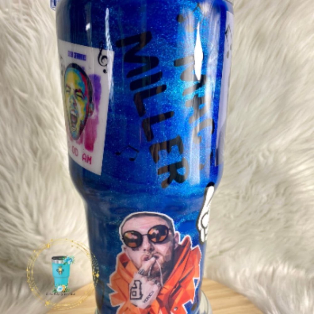 Mac Miller Epoxy Glitter Tumbler